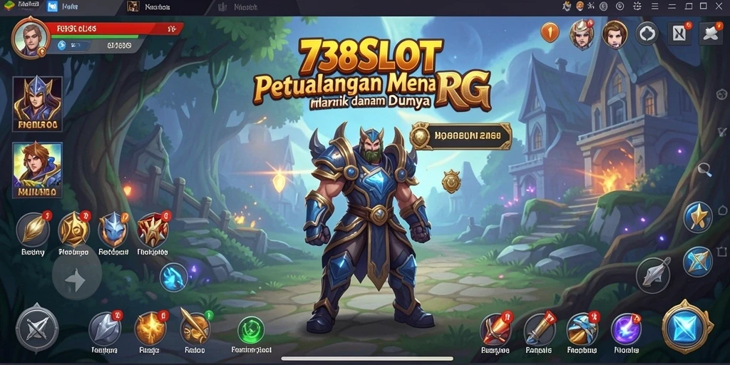Gambar menunjukkan aksi seru dalam pertarungan RPG di 738SLOT.