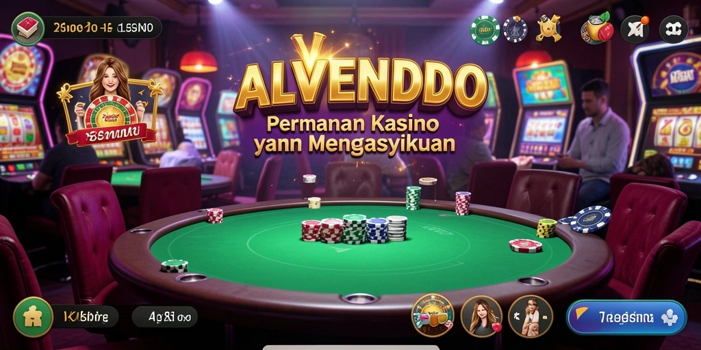 Tampilan gameplay ALVENDO dengan pengalaman Kasino yang seru.