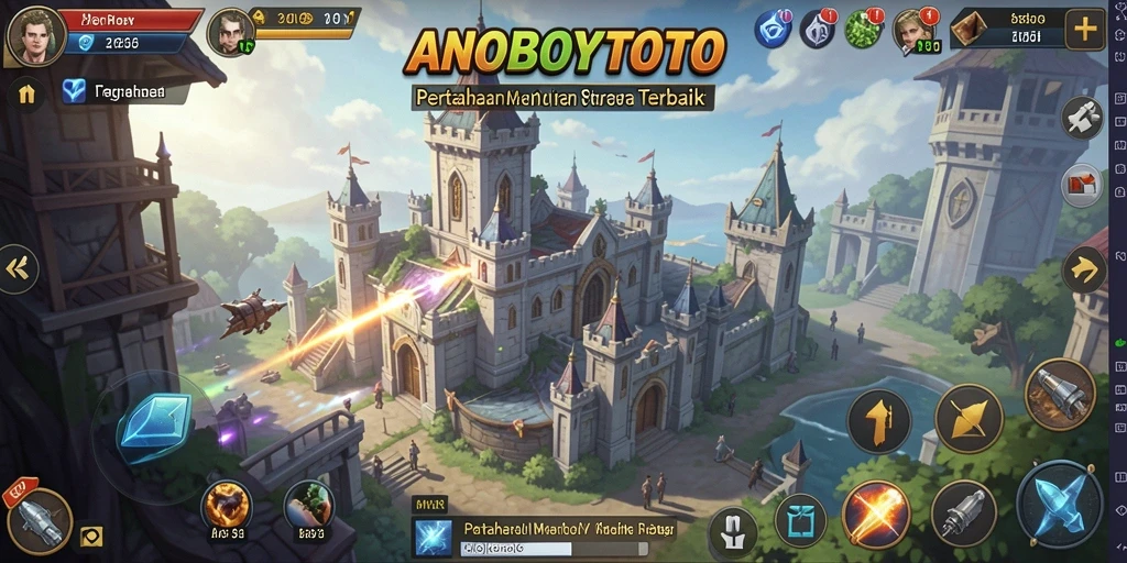 Tampilan gameplay ANOBOYTOTO yang menantang dalam genre Tower Defense.