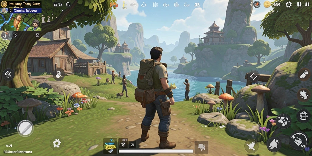 Tampilan gameplay EE789 yang menakjubkan di dunia terbuka.