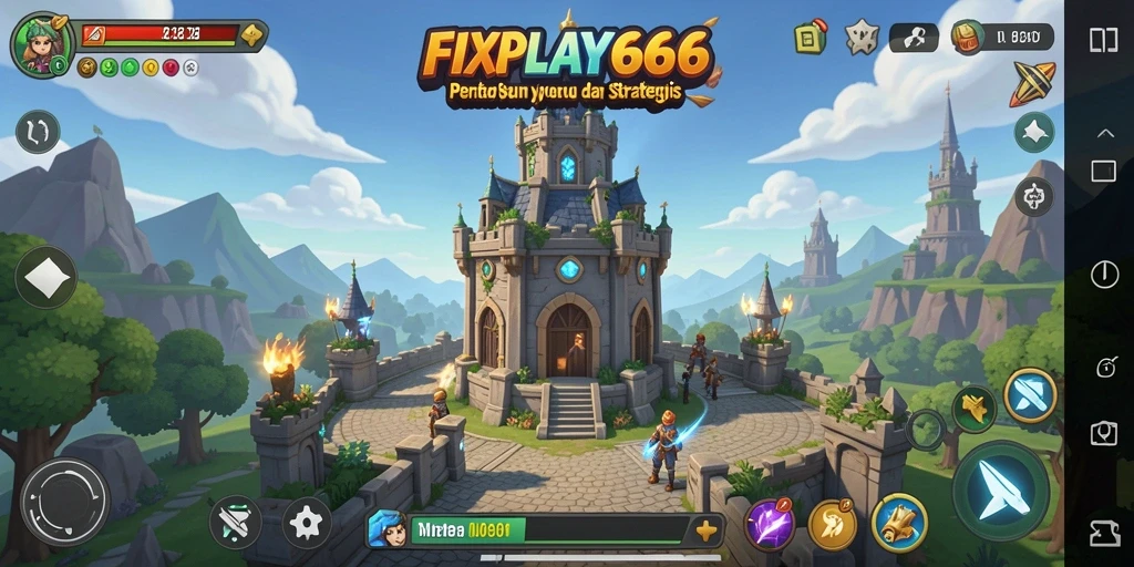 Tampilan gameplay FIXPLAY666 dengan grafik menawan dan strategi Tower Defense.