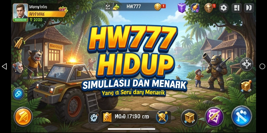 Gameplay HW777 menampilkan kehidupan sehari-hari yang seru dan interaktif.