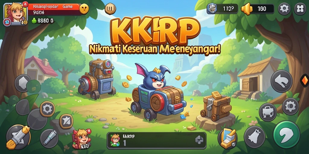 Screenshot utama KKRP menampilkan gameplay Idle yang seru dan menawan.