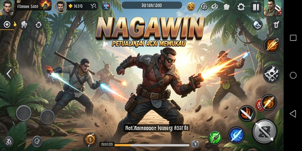 Tangkapan layar menampilkan aksi mendebarkan dalam NAGAWIN.