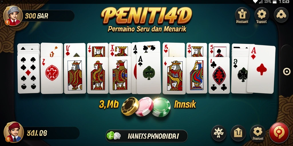 Tampilan gameplay seru dari PENITI4D dalam permainan Domino.