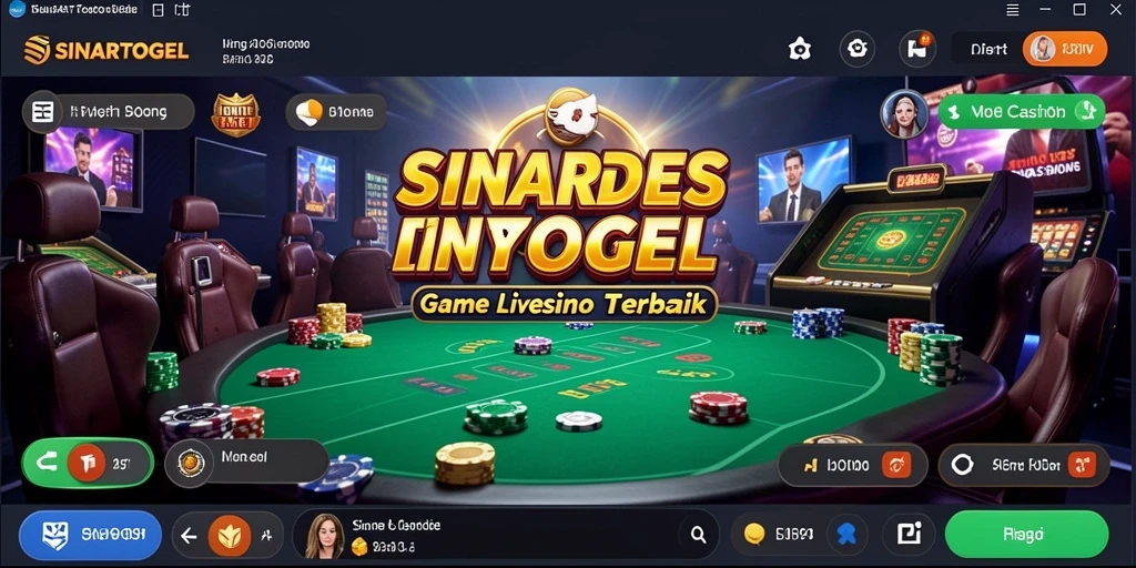 Tampilan gameplay Live Casino SINARTOGEL yang interaktif dan menghibur.
