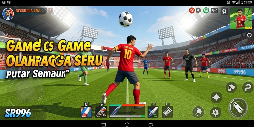 Screenshot gameplay SR996 menampilkan momen seru di lapangan.
